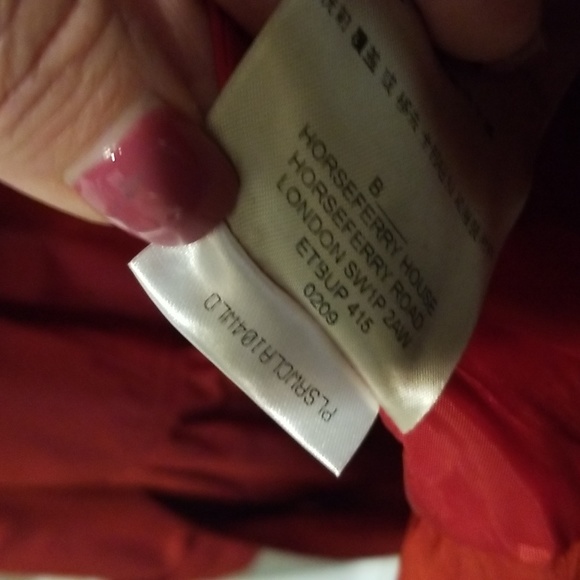 LADY IN RED❣️Gorgeous Iridescent red Burberry short belted jacket - Picture 10 of 12